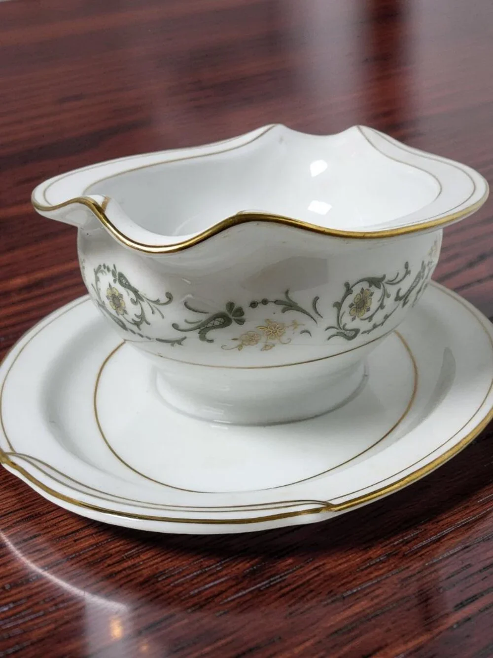 Vintage 1960s Noritake Japan #6223 Creston Porcelain Gravy Boat.